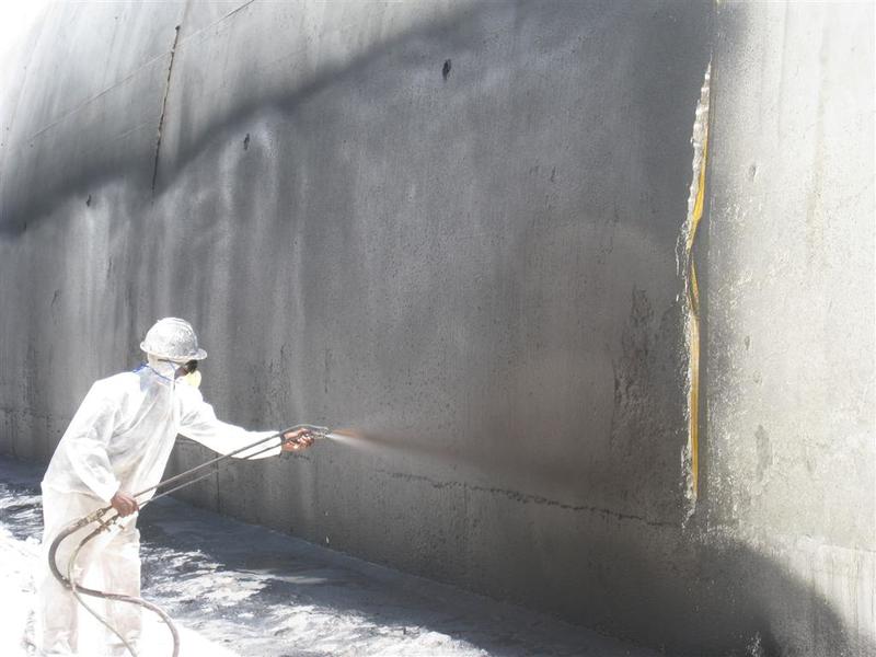 Applying Waterproofing Material To The Outside Of A Tunnel