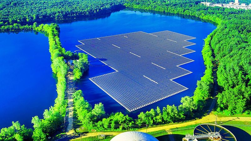 Floating Solar Panels Reservoirs